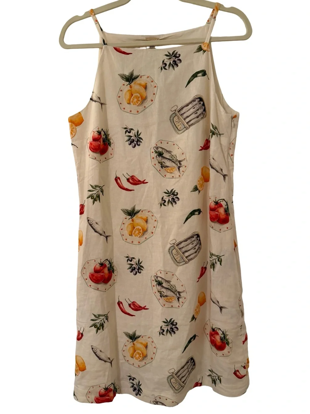 Magaschoni Sardine Linen Mini Dress S NWT - Picture 4 of 10